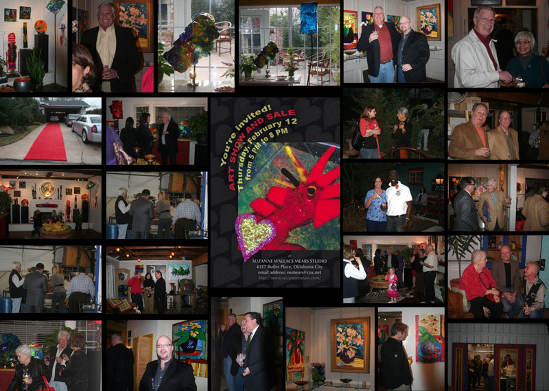 Montage of photos of Suzanne's February 12, 2009 show and sale.