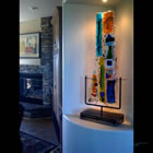 Anasazi Dreams Kiln formed glass sculpture titled Anasazi Dreams
