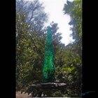 Green Zen The "Green Zen" glass sculpture placed in a garden setting