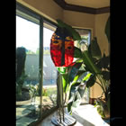 Leopard Dancer Kiln formed glass mask titled "Leopard Dancer"