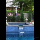 Lipstick Kiln formed glass outdoor garden sculpture titled "Lipstick"