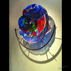 Glass Wall Sculpture Float mounted kiln formed glass wall sculpture.