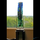 Rain Spirit Tall kiln formed glass sculpture titled "Rain Spirit"