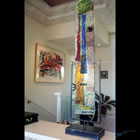 Mixed Media Collage Mixed media collage and kiln formed glass sculpture
