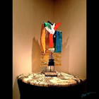 Urban Scout Small kiln formed glass sculpture titled "Urban Scout"